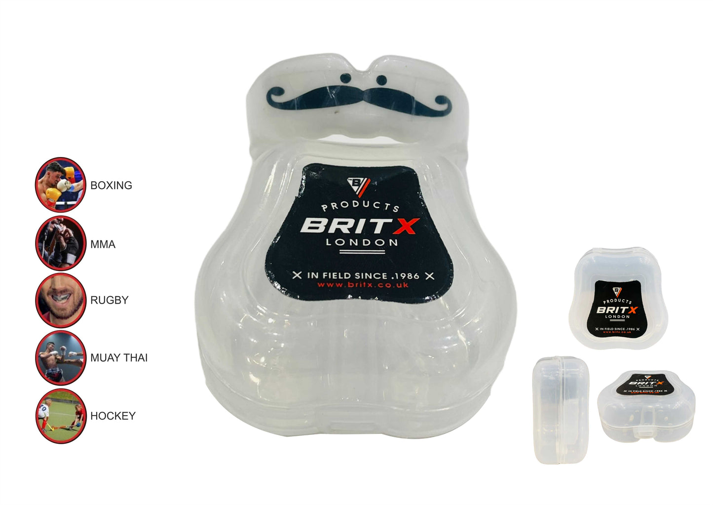 BRITX MO Mouth Guard Shark Gum Shield Teeth Protection Boxing, MMA ,RUGBY Senior Junior