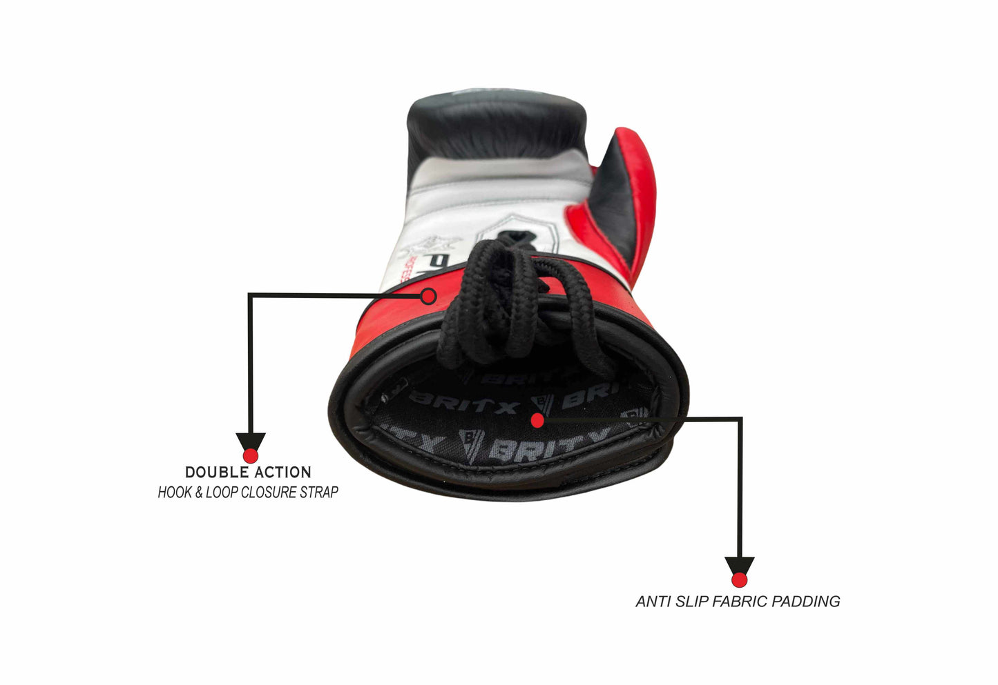BRITX Broca Boxing Gloves Professional Cowhide Leather Competition Training Sparring Kick Fight Gloves