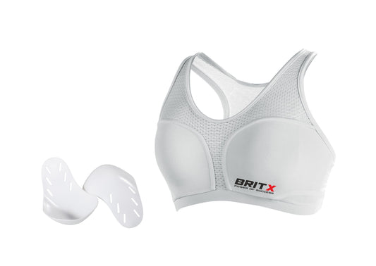 BRITX Ladies Chest Guard Female Chest Guard Protector Sports Bra, Karate Chest Guard, Taekwondo, Thai, MMA, Boxing, Kick Boxing Chest Guard