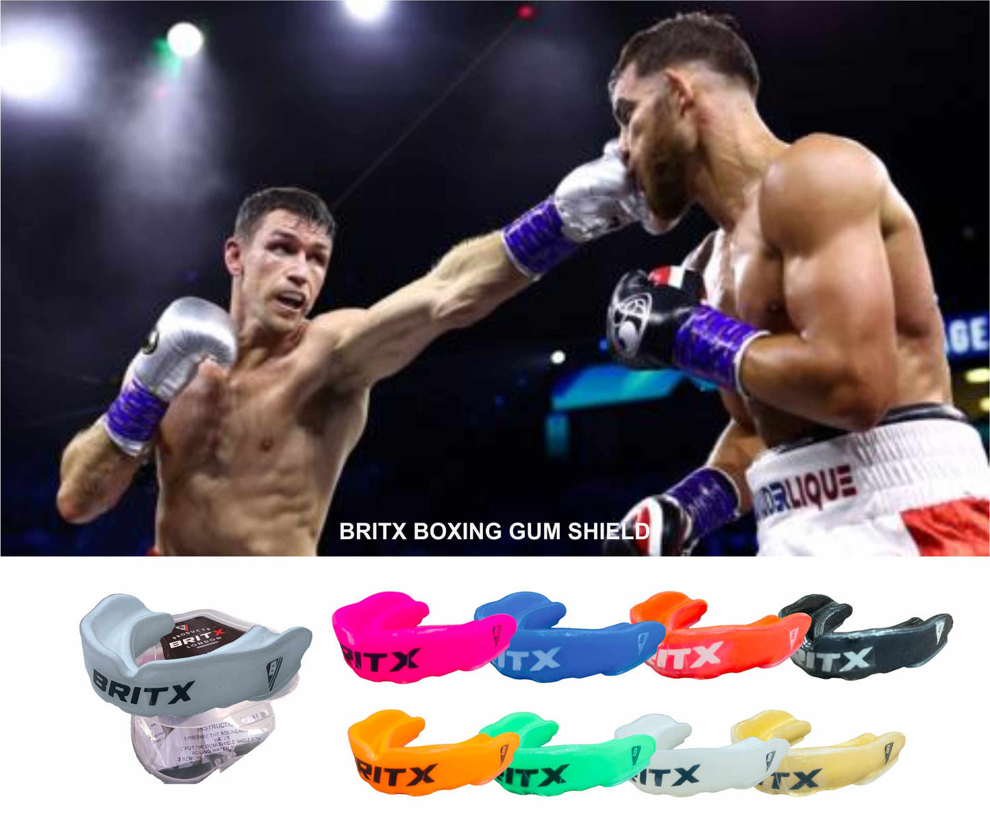 BRITX Mouth Guard Boxing MMA Rugby Gum Shield Teeth Protection Senior-Junior