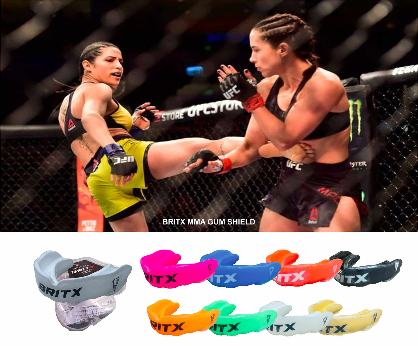 BRITX Mouth Guard Boxing MMA Rugby Gum Shield Teeth Protection Senior-Junior