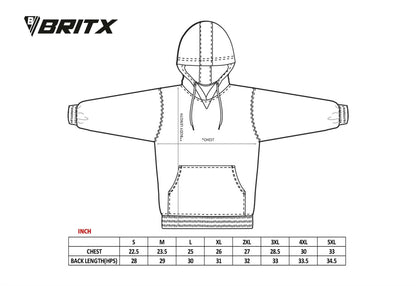BRITX Pullover Hoodie Hooded Top Unisex Men’s Ladies Hooded Sweatshirts
