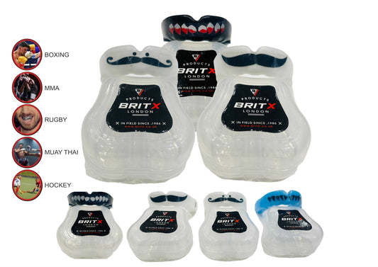 BRITX MO Mouth Guard Shark Gum Shield Teeth Protection Boxing, MMA ,RUGBY Senior Junior