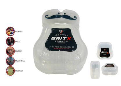 BRITX MO Mouth Guard Shark Gum Shield Teeth Protection Boxing, MMA ,RUGBY Senior Junior