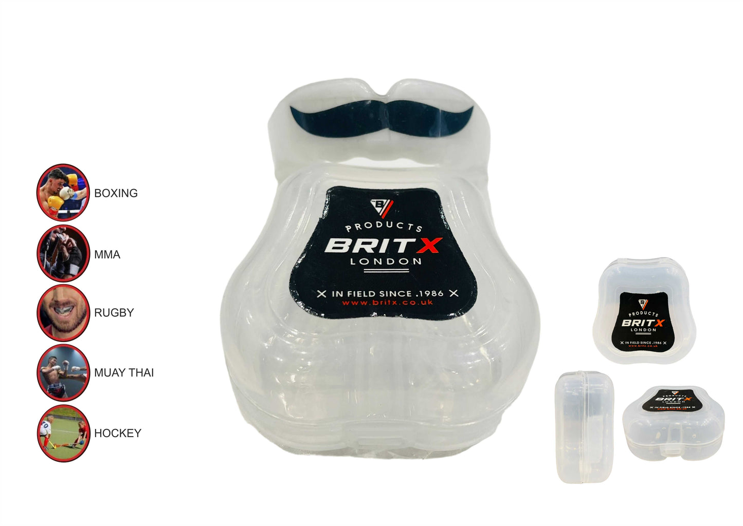 BRITX MO Mouth Guard Shark Gum Shield Teeth Protection Boxing, MMA ,RUGBY Senior Junior
