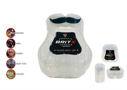 BRITX MO Mouth Guard Shark Gum Shield Teeth Protection Boxing, MMA ,RUGBY Senior Junior