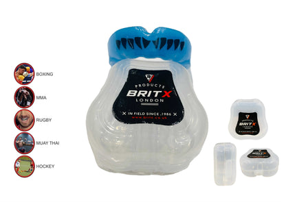 BRITX MO Mouth Guard Shark Gum Shield Teeth Protection Boxing, MMA ,RUGBY Senior Junior