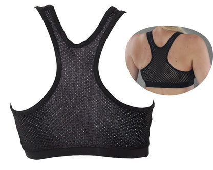 BRITX Ladies Chest Guard Female Chest Guard Protector Sports Bra, Karate Chest Guard, Taekwondo, Thai, MMA, Boxing, Kick Boxing Chest Guard Black